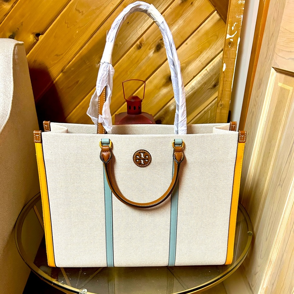 Tory Burch Canvas Tote—Brand New With Tags!! Jumbo Blake Canvas Tote